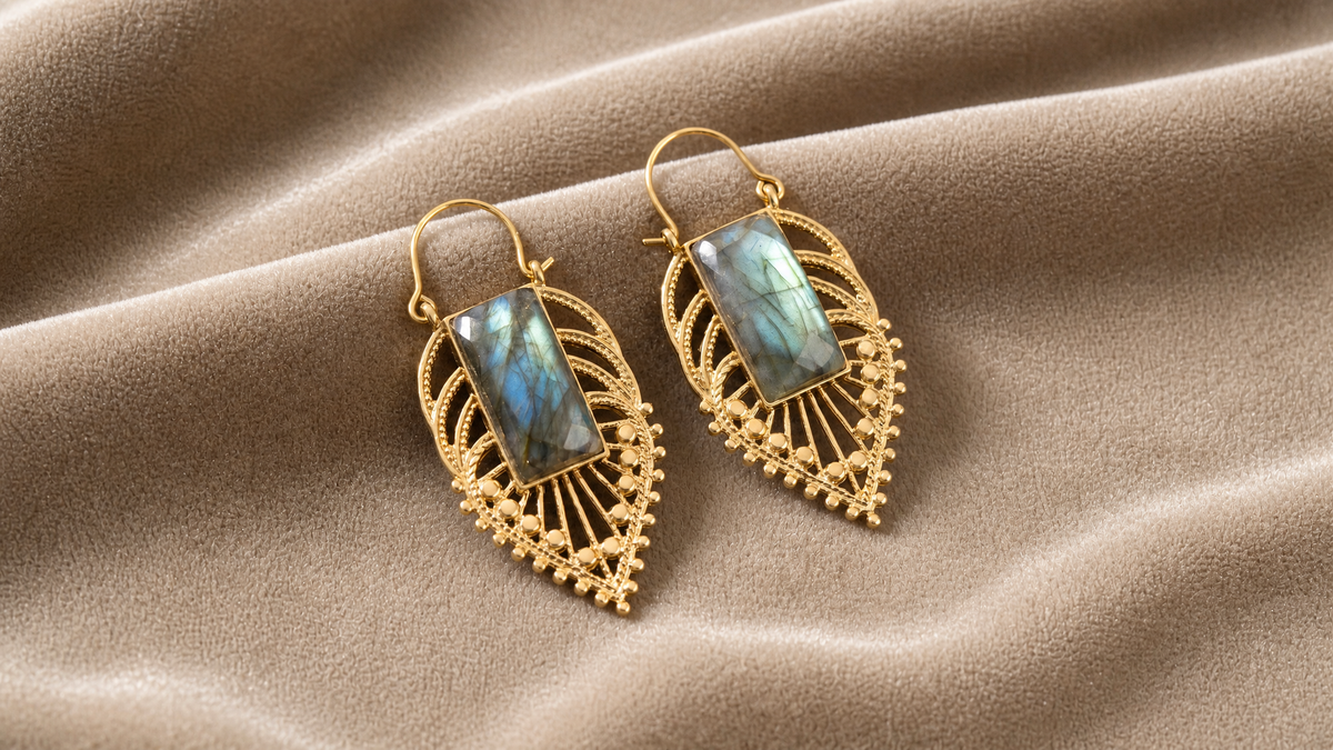 Vanya Labradorite Drop Earrings