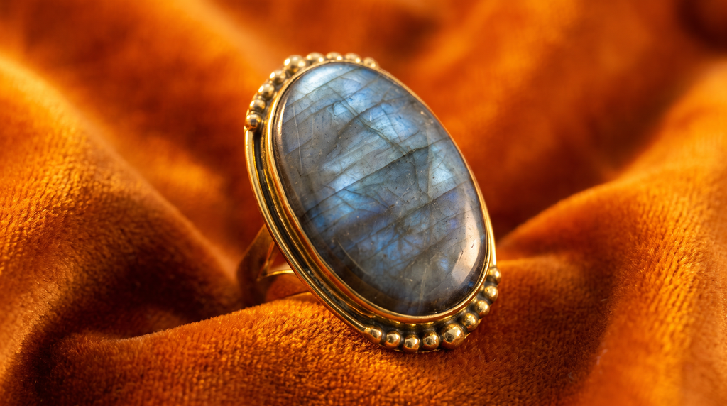 The Vega Labradorite Ring