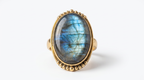 The Vega Labradorite Ring