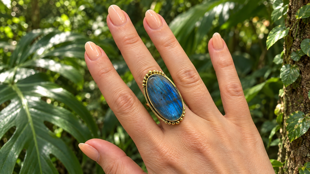 The Astra Labradorite Ring