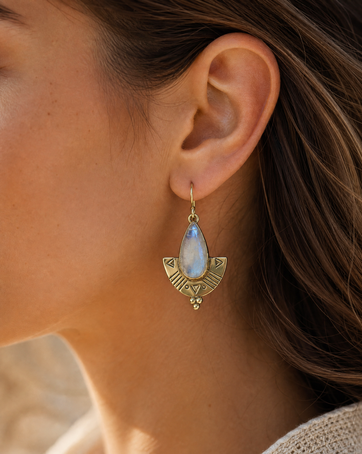 Asha Moonstone Earrings